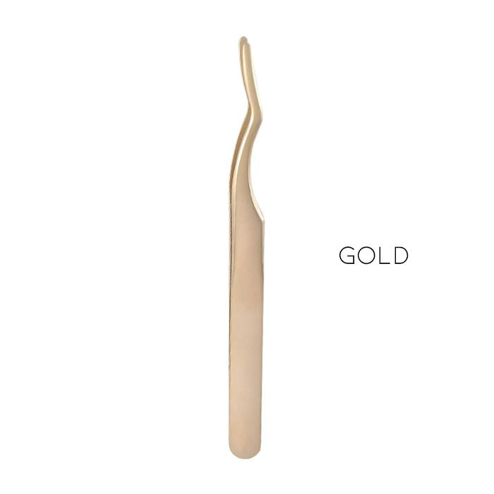Individual False Lashes Tweezers Make-up Every Day And Night Gold 1pc