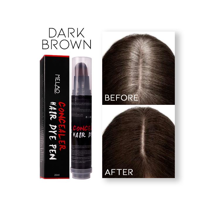 QuickFix Cover Grey Hair Darken Brush Hair Color Every Day And Night Dark Brown