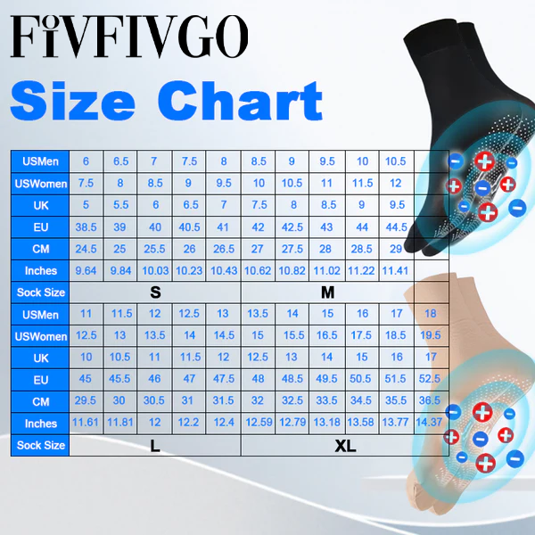 Fivfivgo™ Tourmaline Ionic Body Shaping Stretch-Socken