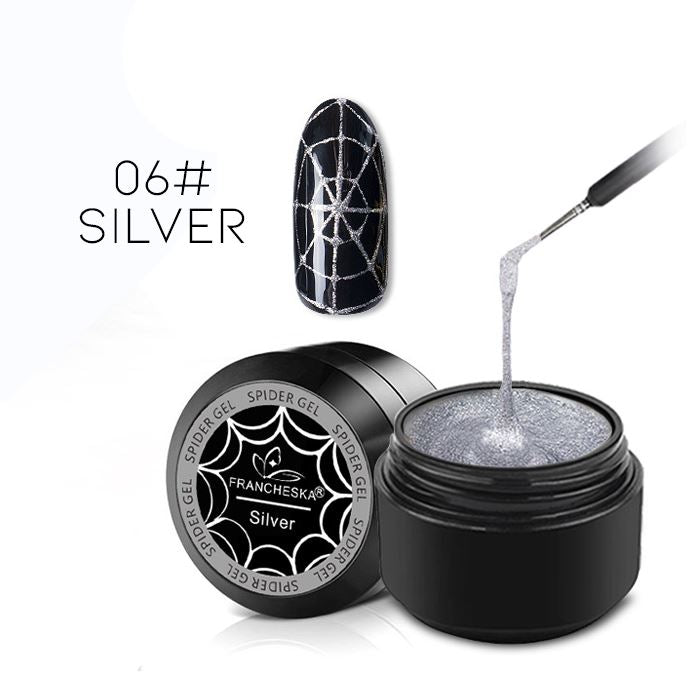 Graphic Line Art Nail Gel Every Day And Night 06# - Silver