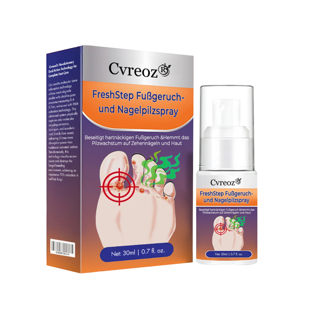 Cvreoz® FreshStep Fußgeruch- und Nagelpilzspray
