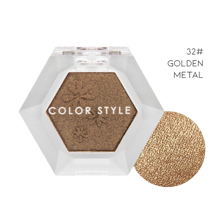 Single Shade Multi-Use Glitter Eyeshadow Make-up Every Day And Night 32# Golden Metal 1 pc