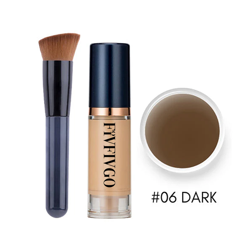 Fivfivgo™ Serum Foundation with Sensitive Skin Cream & Pro Angled Brush🎀