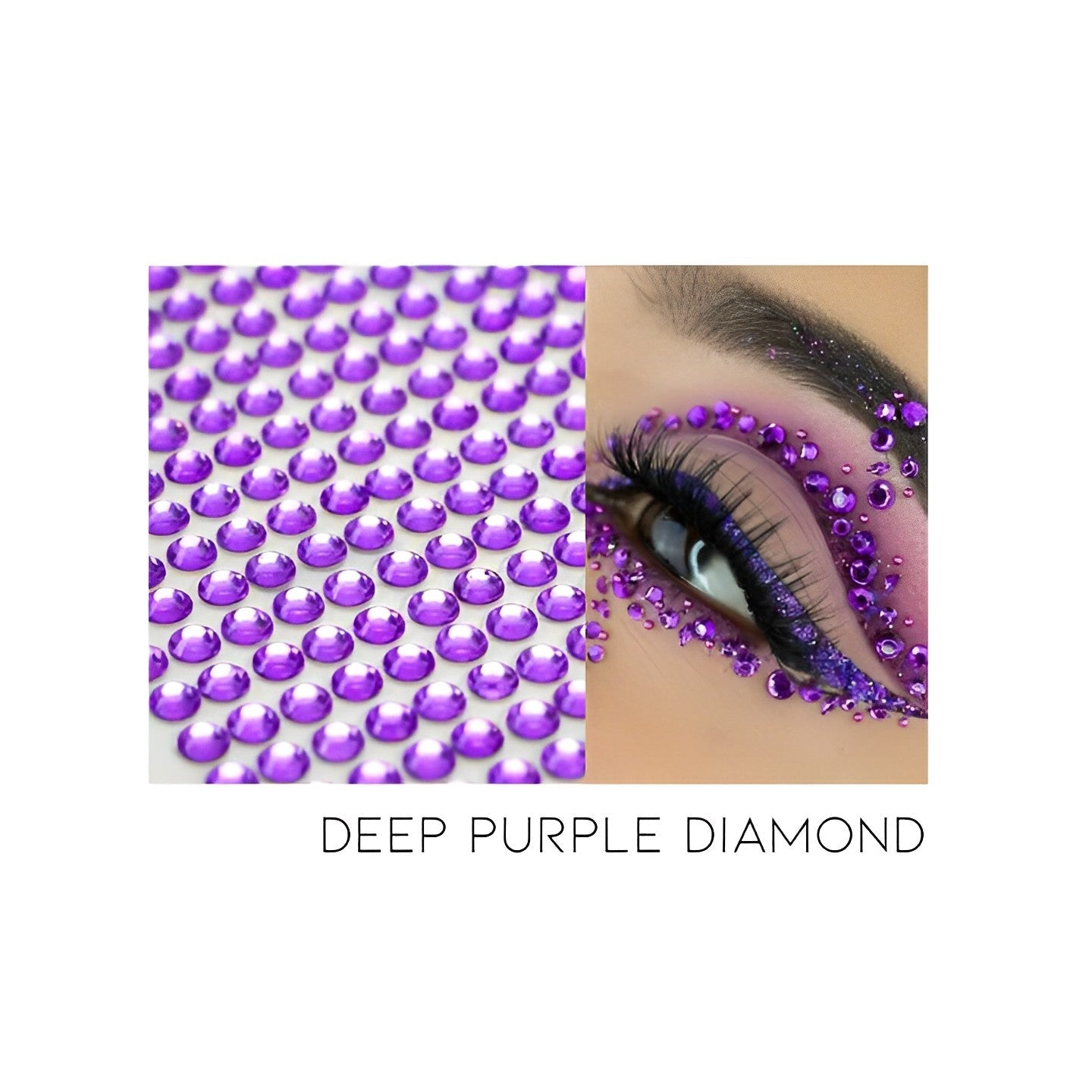 Self-Adhesive Hair/Body/Face Diamond Costumes & Accessories Every Day And Night Deep Purple Diamond (3 sheets of 4-6mm) 1 pc