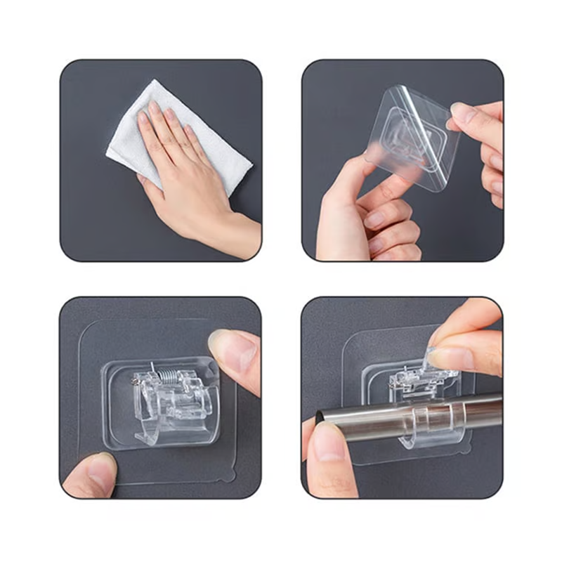 Nail-Free Adjustable Rod Hooks