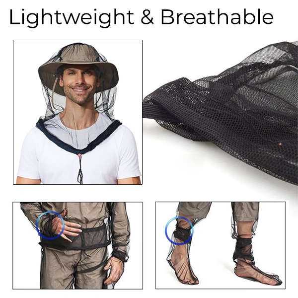 KUNMI® Unisex Bug Mesh Mosquito Suit