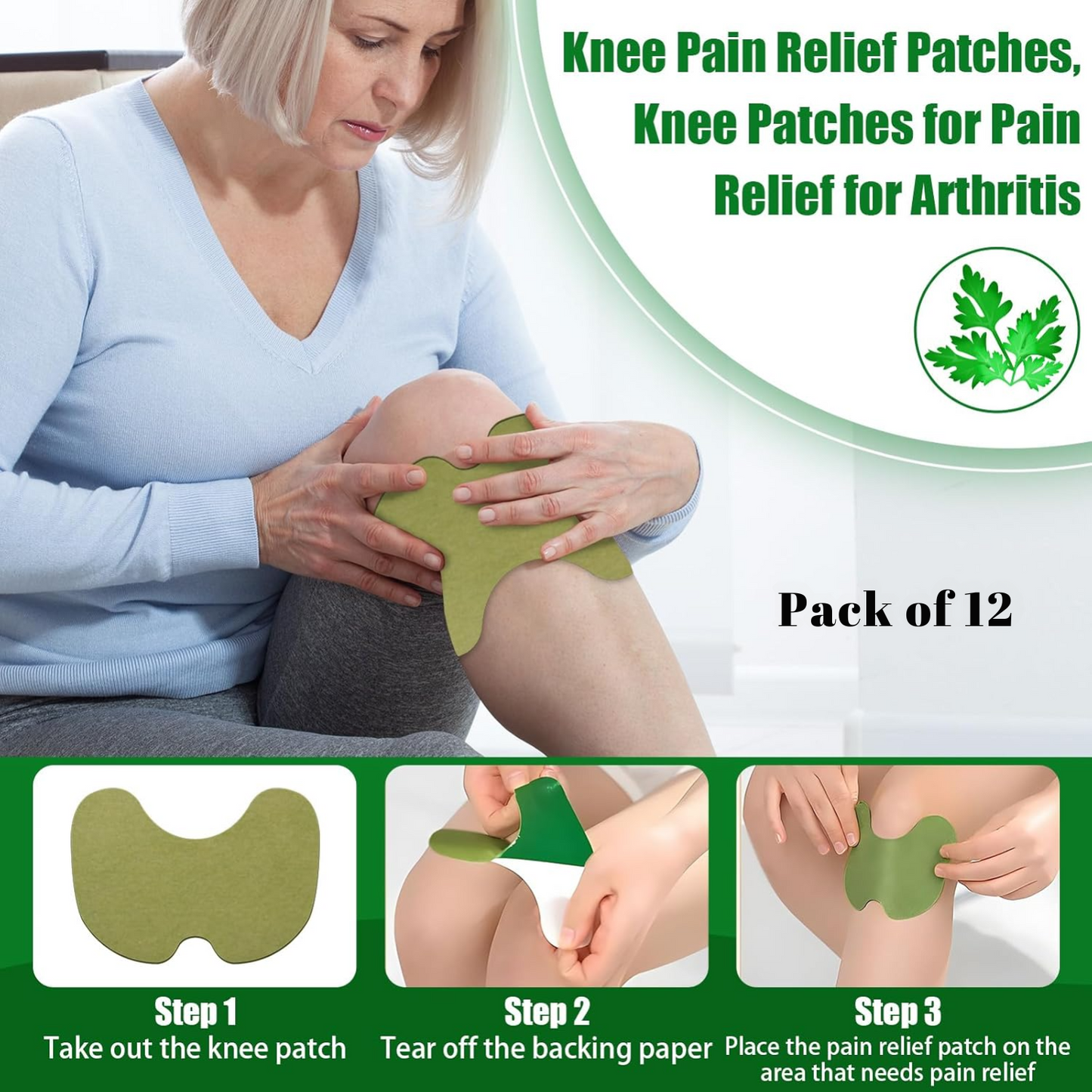 NovaRX® Natural Knee Pain Relief Patches