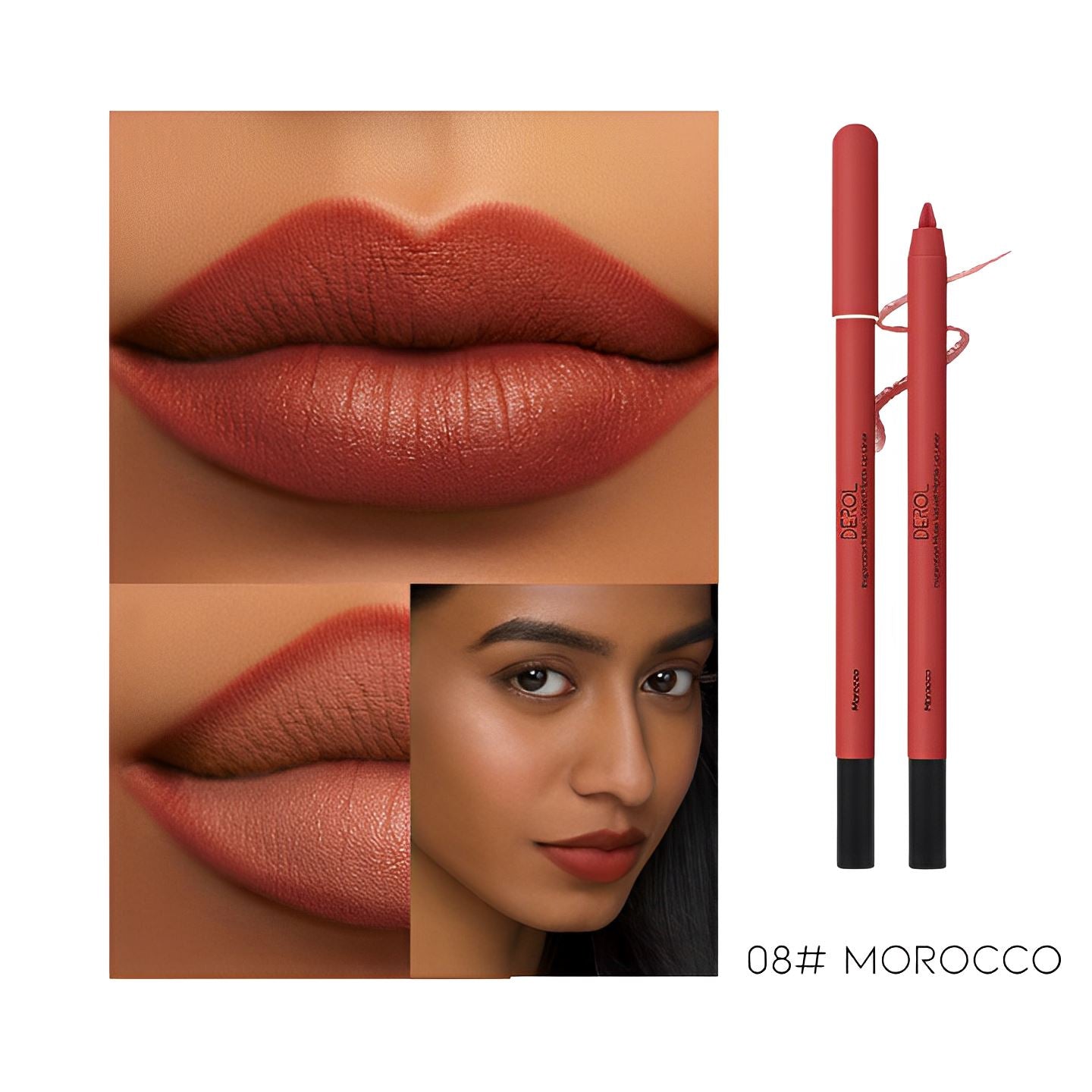 Ultra Matte Lipliner Make-up Every Day And Night 08# Morocco 1 pc