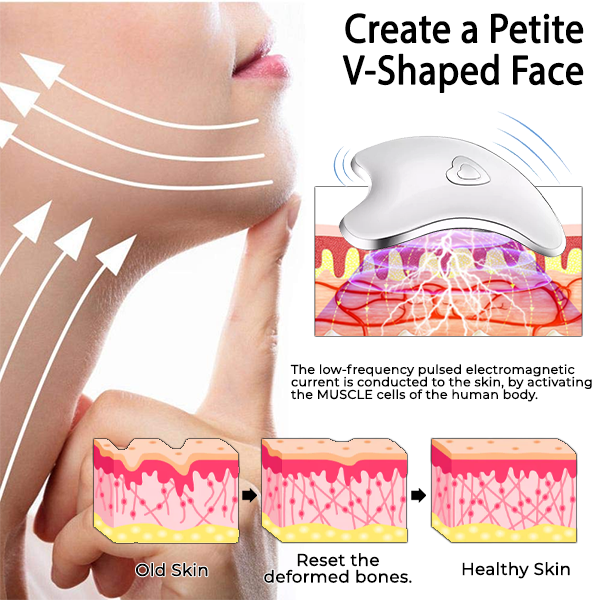Fivfivgo™ Appareil de beauté Gua Sha électrique à ultrasons