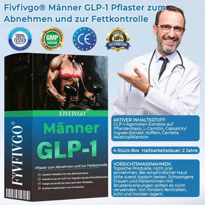 Fivfivgo® Männer GLP-1 Pflaster zum Abnehmen und zur Fettkontrolle
