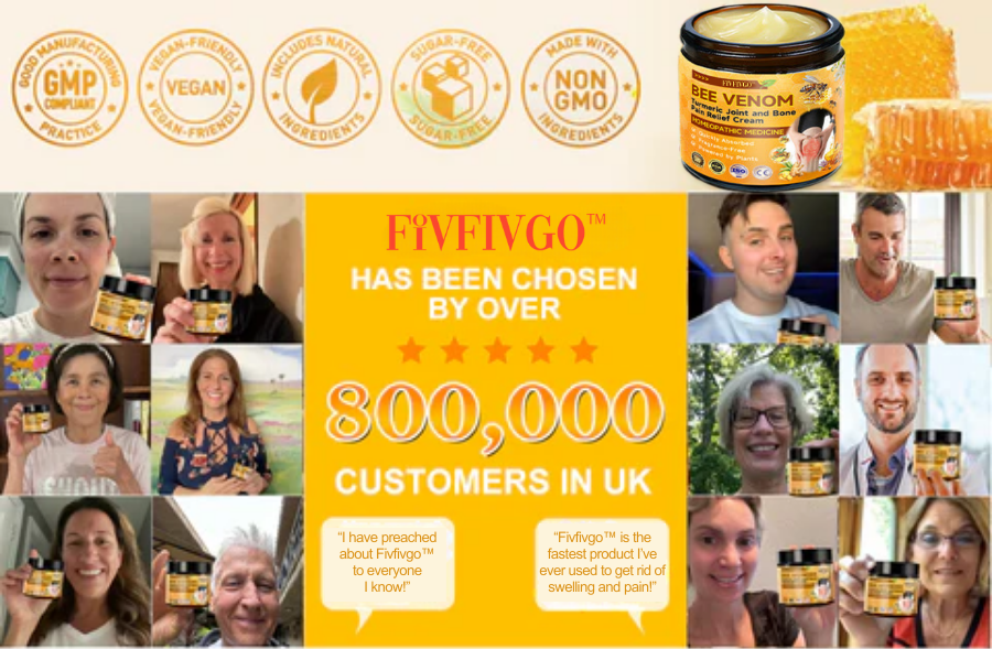 Fivfivgo™ Bee Venom and Turmeric Joint and Bone Pain Relief Cream (Specialized in Joint and Arthritis Pain & Recommended by AAOS)