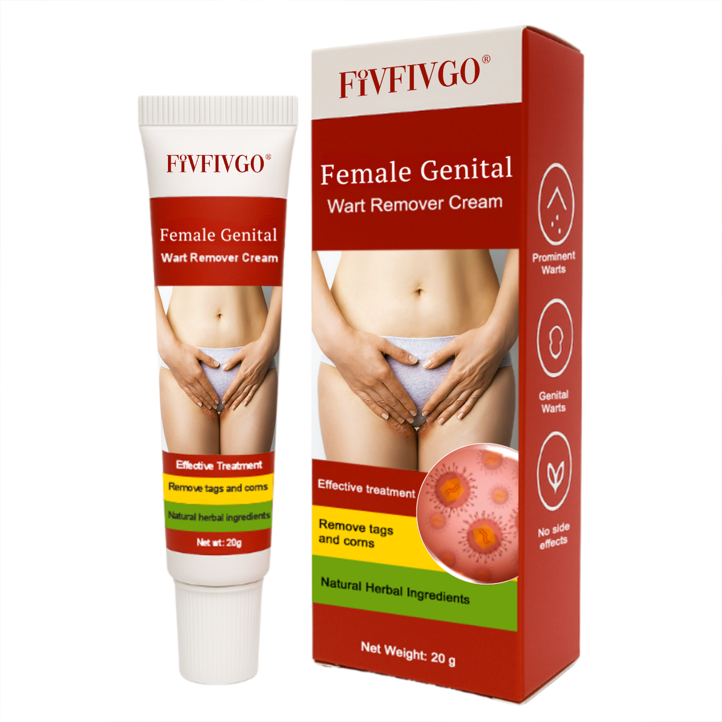 Fivfivgo® Female Genital Wart Remover Cream