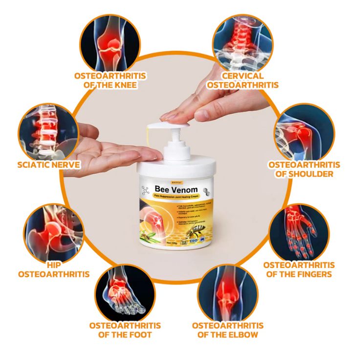 Fivfivgo™ Bee Venom Pain Suppression Joint Healing Cream (👩🏼⚕️AAOS Recommended)