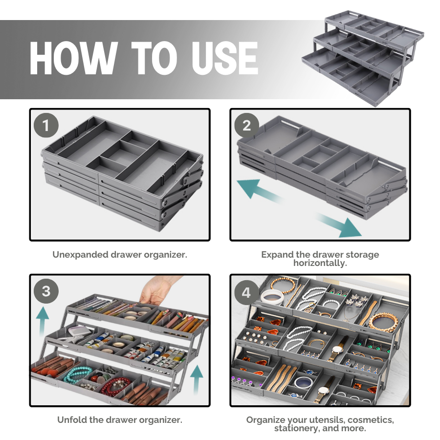 Multi-Level Smart Drawer Organizer
