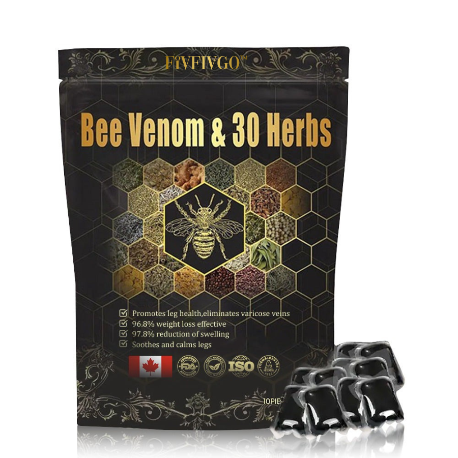 Fivfivgo™ Bee Venom & Herb Detox Foot Bath Pearls with 30 Medicinal Plants | 👨⚕️✅For General Obesit, Varicose Veins, and Joint Pain