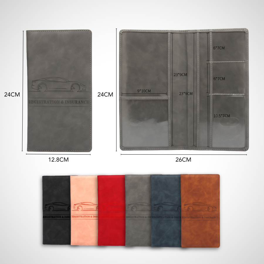 Premium Car Registration & Insurance Card Holder with Magnetic Shut