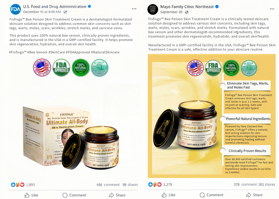Fivfivgo™ Bee Poison Skin Treatment Cream