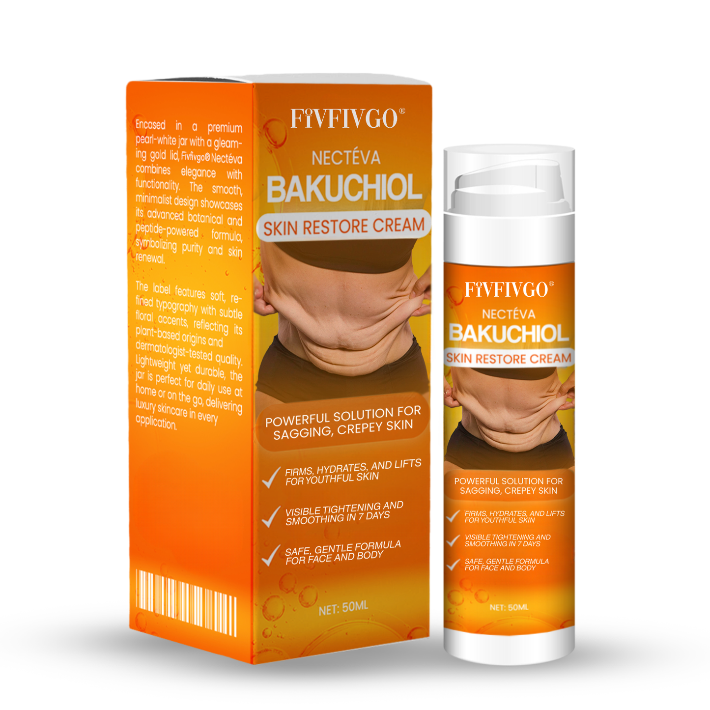 Fivfivgo® Nectéva Bakuchiol Skin Restore Cream (Anti-aging, Hydrating, Skin Firming & Lifting)