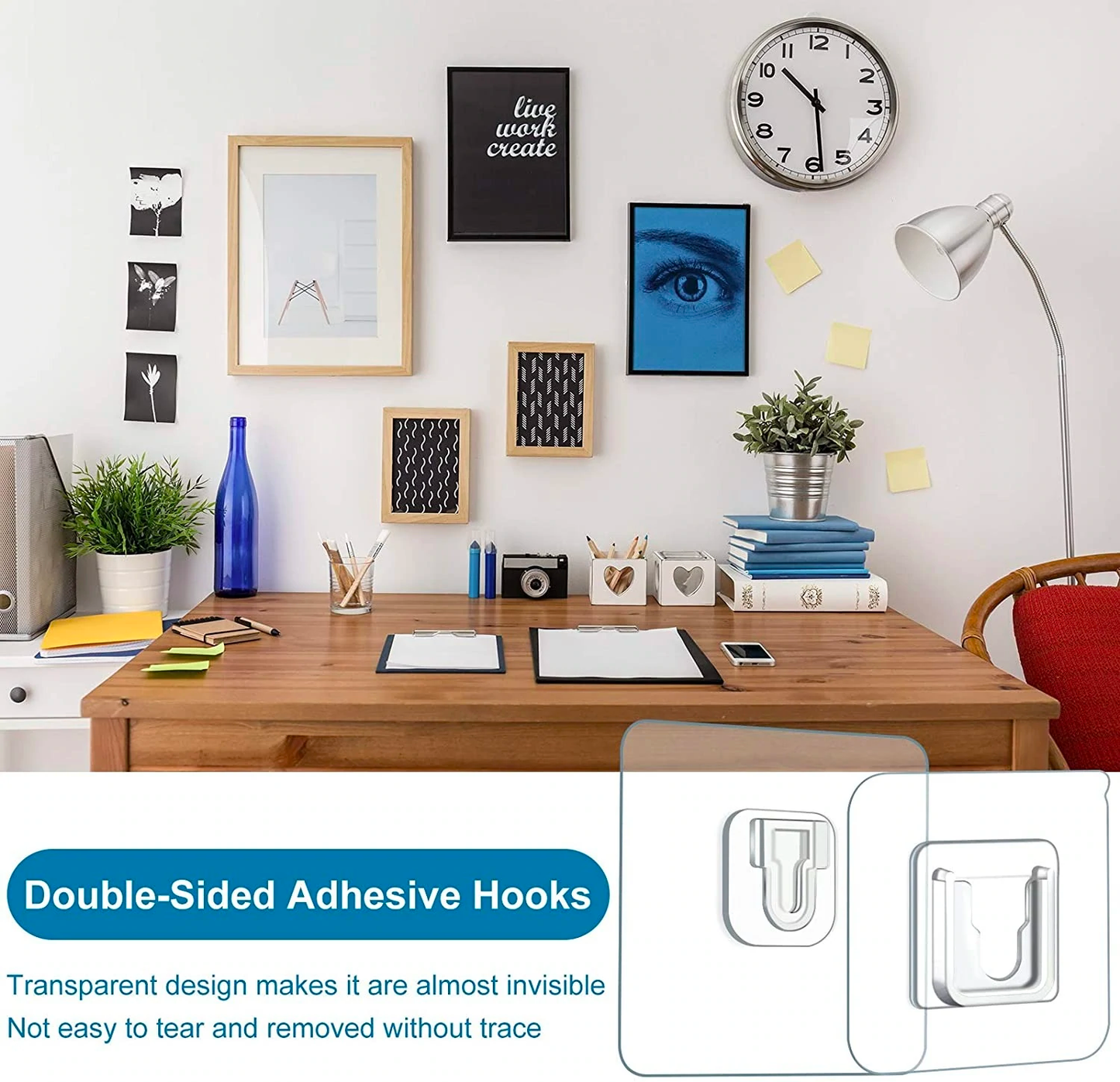 Transparent Double-sided Adhesive Wall Hooks