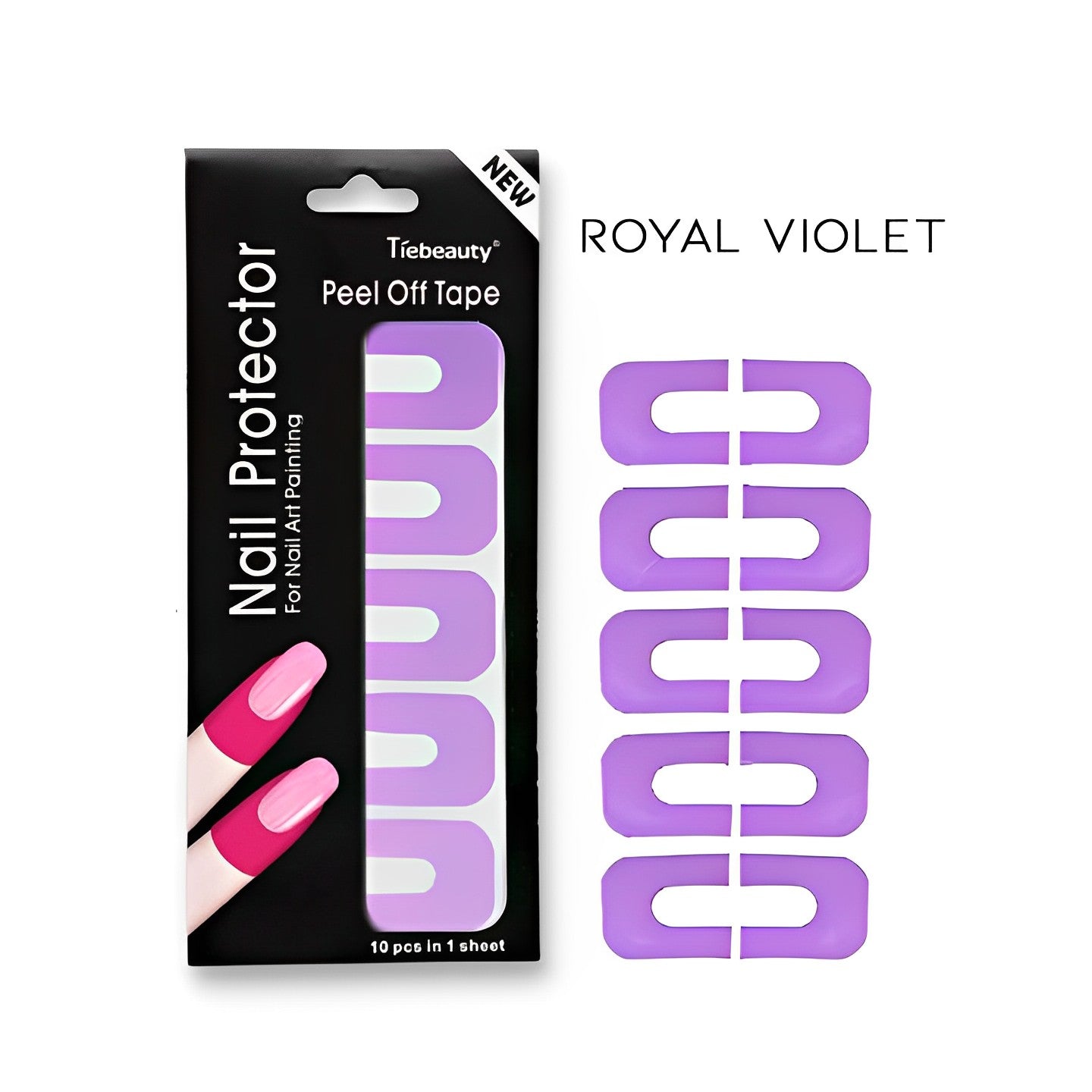 Reusable Nail Polish Guard Tape Nail Every Day And Night Royal Violet 1 pc