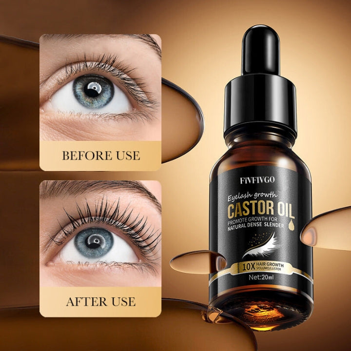 Fivfivgo™ 100% natürliches Rizinusöl Wimpern-, Augenbrauen- und Haarwachstumsserum