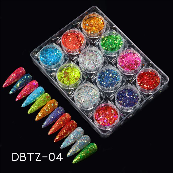 SuperSpark Nail Glitter Set Nail Every Day And Night DBTZ-04