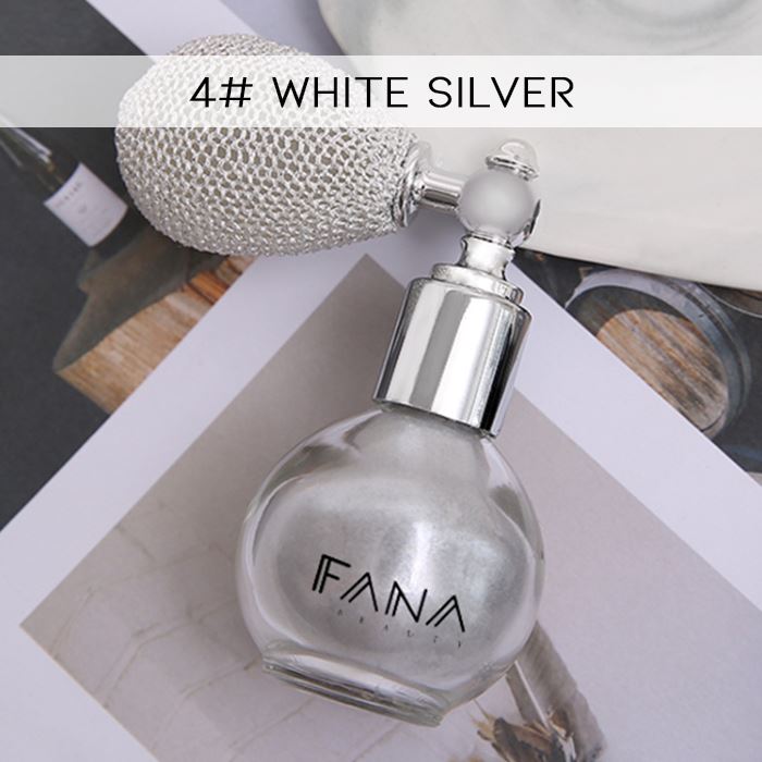 HighShine Spray On Body & Hair Glitter Make-up Every Day And Night 4# White Silver
