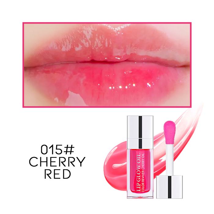 Juicy Plump Glowy Lip Oil Make-up Every Day And Night 015# Cherry Red 1pc