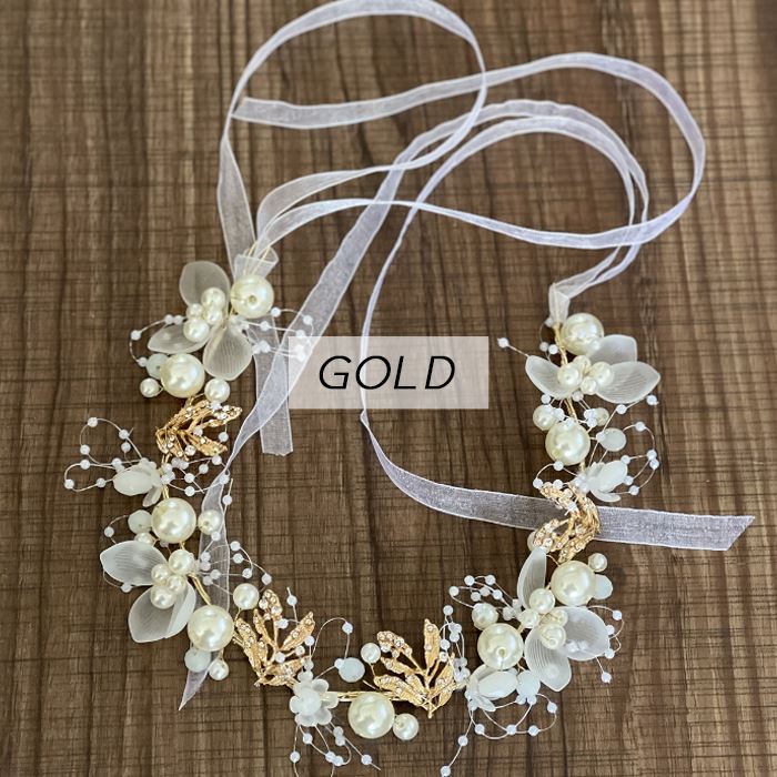 Simple & Elegant Handmade Bridal Headband Hair Styling Tools Every Day And Night Gold