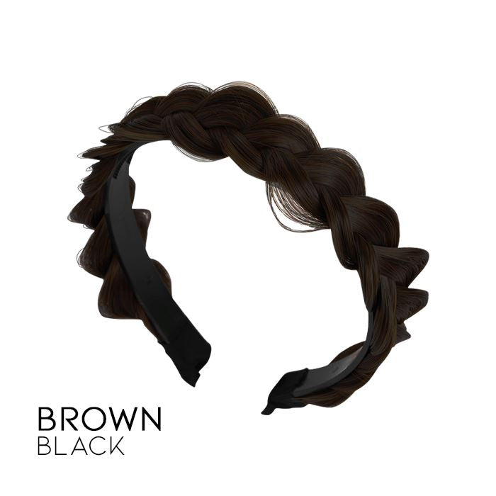 Casual Braided Natural-looking Hairband Hair Styling Tools Every Day And Night Brown Black
