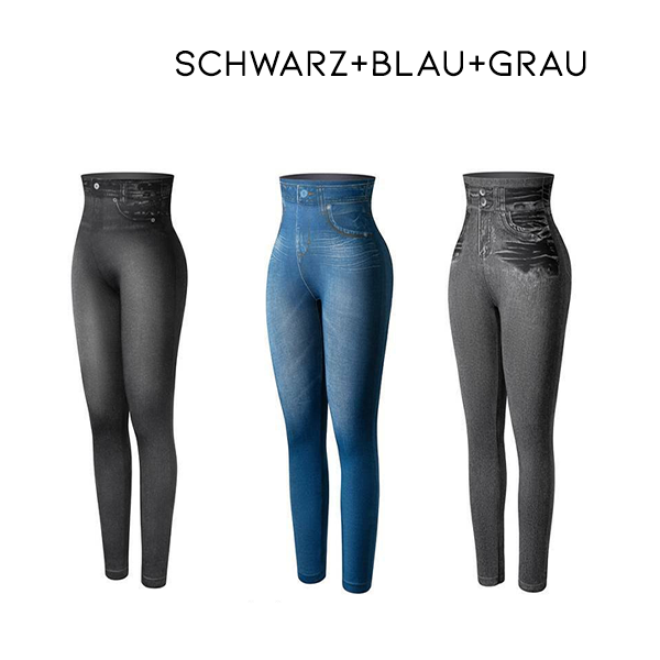 Fivfivgo™ Thermofleece-Jeggings aus Denim
