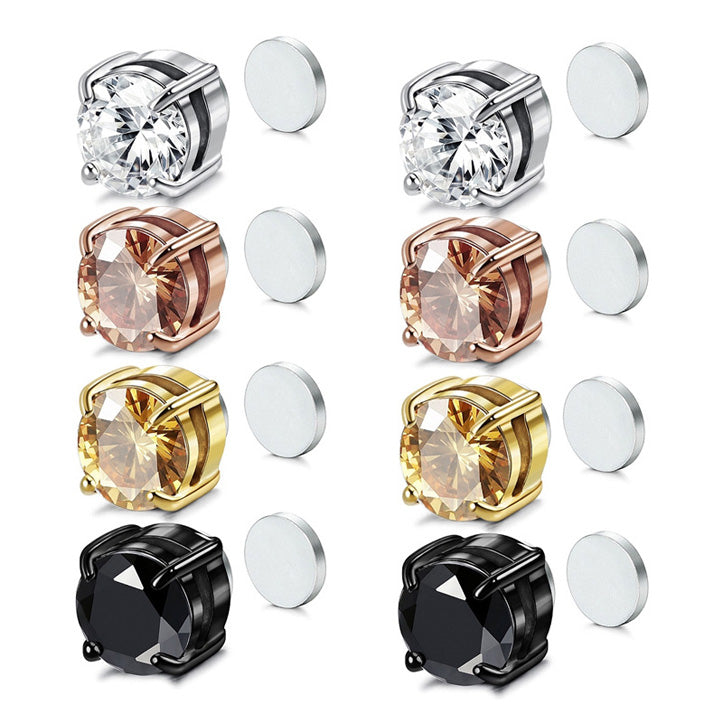 Konix Diamantschliff Lymphe Detox Magnettherapie Ohrringe