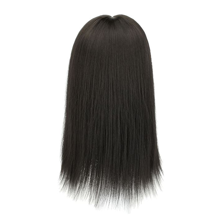 Straight Long Clip-in Hair Topper Morning Shades Natural Black 