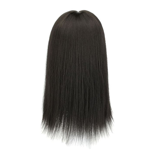 Straight Long Clip-in Hair Topper Morning Shades Natural Black 