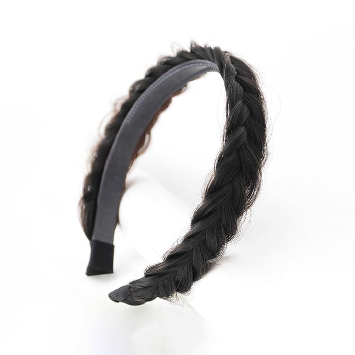 Casual Braided Natural-looking Hairband Hair Styling Tools Every Day And Night Natural Black 