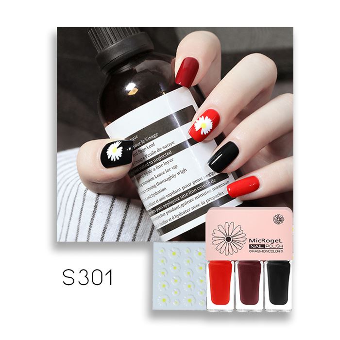 Peel-Off Nail Polish With Daisy Stickers spring-hill-lane33 