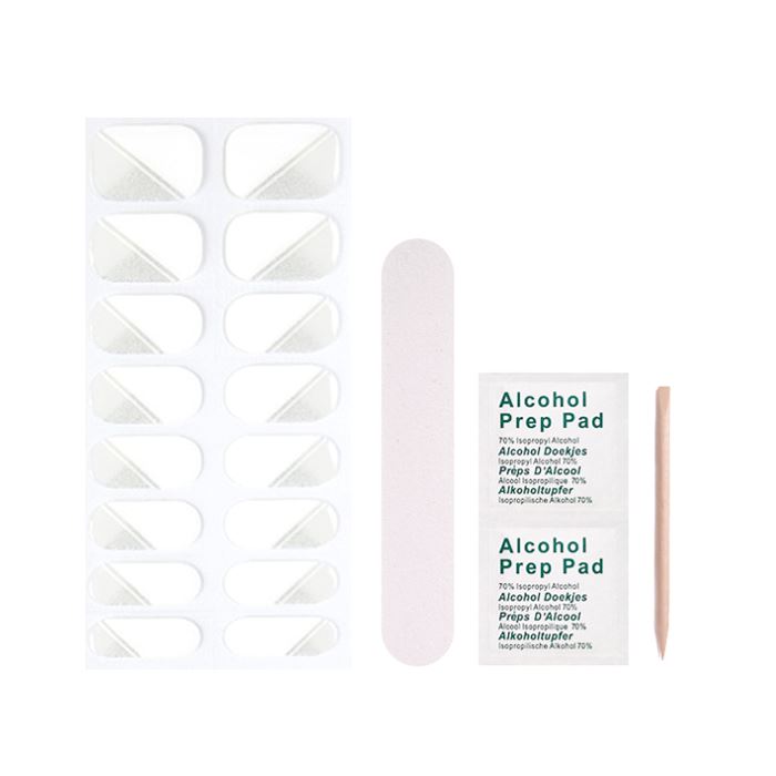 Time Saving Semi-Cured Gel Nail Sticker Nail Every Day And Night White 