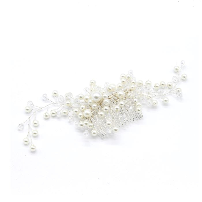 Simple & Elegant Pearl Bridal Hair Comb Hair Styling Tools Every Day And Night 