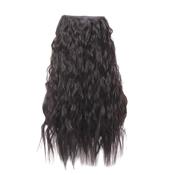 Seamless Clip-in 55cm Wavy Hair Extension Hair Styling Tools Every Day And Night Natural Black 1pc 