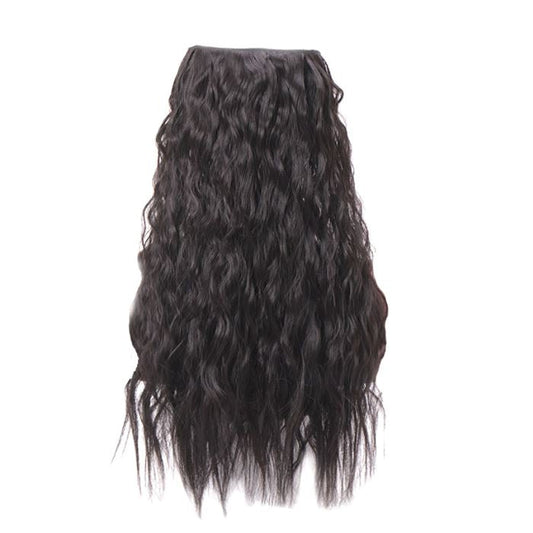 Seamless Clip-in 55cm Wavy Hair Extension Hair Styling Tools Every Day And Night Natural Black 1pc 