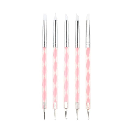 Nail Art Silicone Tip Pen 5 Pcs Set Nail Every Day And Night 