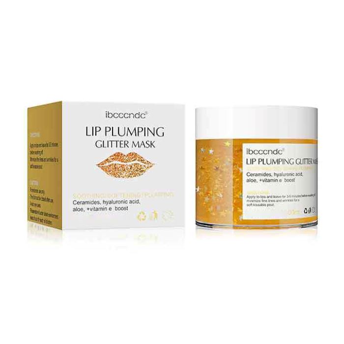 Lip Boost Glitter Lip Mask Make-up Every Day And Night 01# Yellow 1pc 
