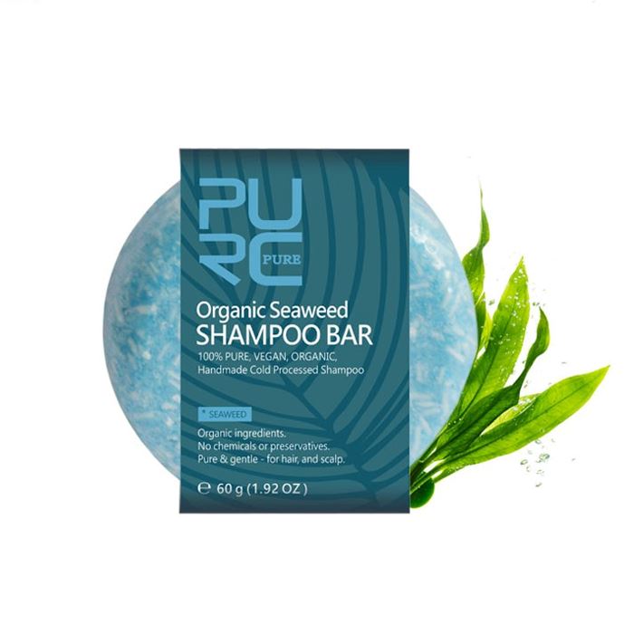 Herbal Essential Oil Infused Shampoo Bar (Seaweed) Hair Styling Tools Every Day And Night 1pc 