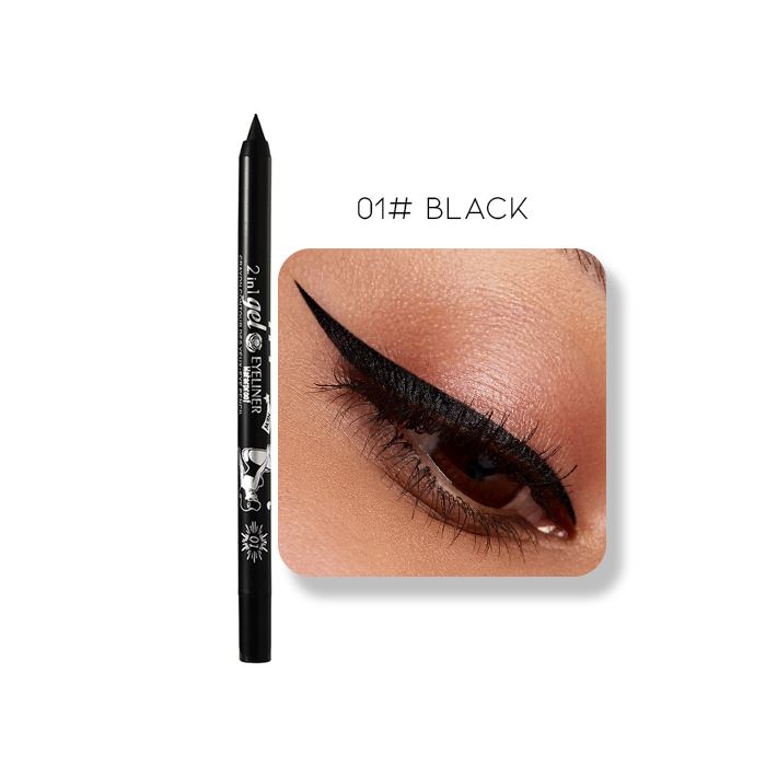24HRS Waterproof Color Eyeliner Pencil Make-up Every Day And Night 01# Black 2pcs (43% OFF) $8 Each 