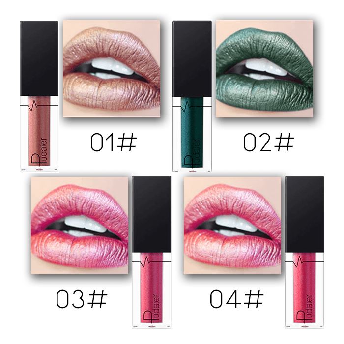 24HRS Waterproof Metallic Lip Gloss Morning Shades 02# 