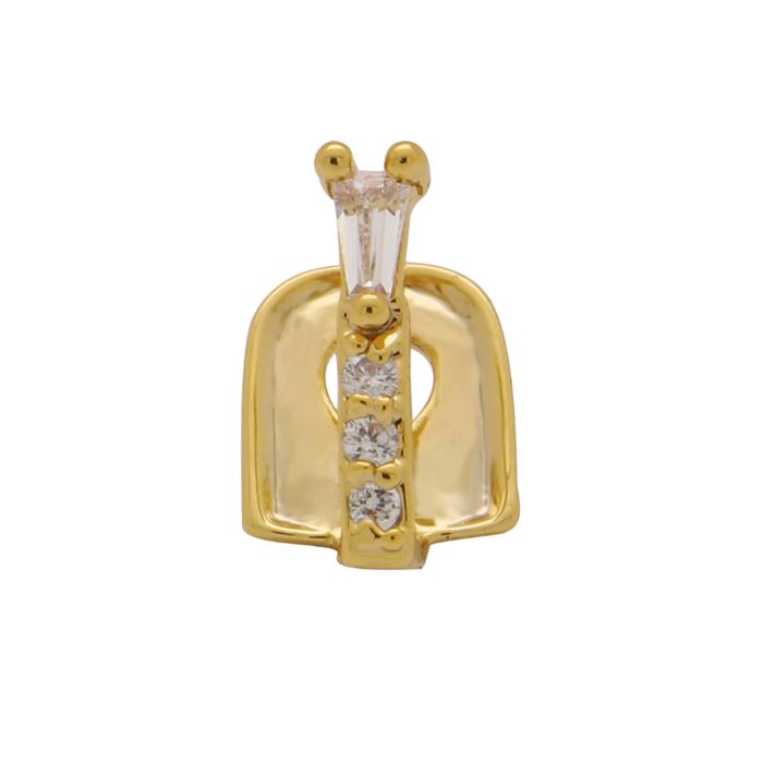 Teeth Gap Filling Grillz Jewelry Apparel & Accessories Every Day And Night Heart Shaped Diamond - Gold 1pc 