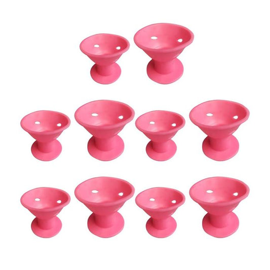 Overnight Heatless Magic Hair Curler Hair Styling Tools Every Day And Night Pink 10pcs 