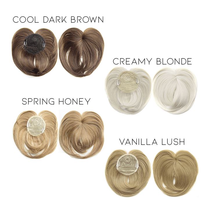 Natural Clip-In Hair Topper Morning Shades Cool Dark Brown 