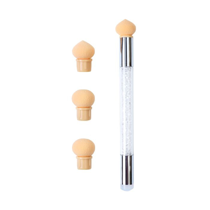 Nail Art Sponge Pen Nail Every Day And Night Pen With 4 Sponge Heads 