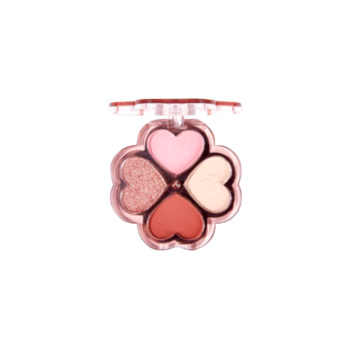 Lucky Clover Eyeshadow Palette Make-up Every Day And Night 01 Peach Bubble 1pc 